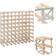 vidaXL 282471 Beige Wine Rack 80x80cm