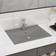 vidaXL Lavabo Con Foro Rubinetto Grigio Chiaro Opaco 60x46 cm Ceramica