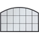 Living and Home Modern Arched Grid Black Wall Mirror 110x70cm