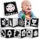 Shein Newborn Toys High Contrast Baby Books With Teethers Black And White Infant Toys