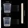 Shein 30ml/1oz Plastic Graduated Cups Transparent Scale Cups