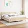 vidaXL Fabric Creamy White Ramsäng 180x200cm