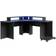 Recoil Quartz LED Corner Computer Gaming Desk- Black
