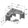 Recoil Quartz LED Corner Computer Gaming Desk- Black