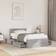 vidaXL Bed Frame with Headboard Grey Sonoma Sängram 78x193cm