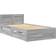 vidaXL Bed Frame with Headboard Grey Sonoma Sängram 78x193cm