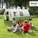 OutSunny 5-6 Man 3000mm Waterproof Tunnel Family Tent Shelter Cream/Emerald Green