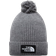 The North Face Logo Box Pom Beanie - TNF Medium Grey Heather