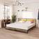 vidaXL 324868 Bed Frame without Mattress Natural/Black Sengeramme 204x208cm