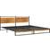 vidaXL 324868 Bed Frame without Mattress Natural/Black Sengeramme 204x208cm