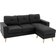Homcom L-Shaped Black Sofa 193cm 3-Sitzer