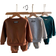 Shein 6pcs Pack Baby Boy/Girl Khaki Green Gray Solid Color Versatile Long Sleeve Hoodie & Elastic Waist Long Pants All-Match Outfits, Suitable For Autumn/Winter Outdoor & Sports