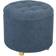 Homcom 31.8-Litre Round Teddy Fleece Storage Ottoman Foot Stool 45cm