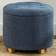 Homcom 31.8-Litre Round Teddy Fleece Storage Ottoman Foot Stool 45cm
