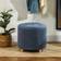 Homcom 31.8-Litre Round Teddy Fleece Storage Ottoman Foot Stool 45cm