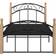 vidaXL Bed Frame without Mattress Black/Natural 97x210cm