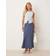Vila Viellette Hw Midi Skirt Kjolar Dam - Blå