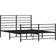 vidaXL Metal Bed Frame without Mattress with Footboard Black Sängram 146x207cm