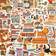 Shein 50pcs Bookish Fall Stickers Laptop Handbook Cell Phone Case Decorative Stickers Back To School