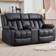 Artemis Home Sheridan Black Leather Manual Recliner Sofa 2 Seater