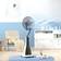Homcom White Pedestal Misting Fan 50l x 40w x 125h cm