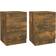 vidaXL Cabinets Smoked Oak Bedside Table 35x38cm 2pcs