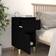 vidaXL Engineered Wood Black Bedside Table 35x40cm