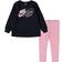 Nike Girl's Black Mini Me Crewneck Sweatshirt & Arctic Punch Leggings Set
