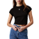 Calvin Klein Slim Cropped Ribbed T-shirt - Black