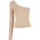 Urban Classics Asymmetric Long Sleeve Top - Union Beige/Black