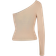 Urban Classics Asymmetric Long Sleeve Top - Union Beige/Black