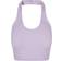 Urban Classics Ladies Rib Knit Crossed Neckholder Top - Light Purple