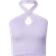 Urban Classics Ladies Rib Knit Crossed Neckholder Top - Light Purple