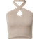 Urban Classics Ladies Rib Knit Crossed Neckholder Top - Grey