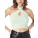 Urban Classics Ladies Rib Knit Crossed Neckholder Top - Pastel Green