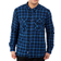 Trespass Men's Fleece Lined Checked Shirt Rapeseed - Dark Blue Check