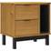 vidaXL Flam Oak Sengebord 35x49cm