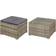 Juskys Punta Cana L - Heather Grey Lounge-Set, 1 Tisch einschl. 1 Stühle & 1 Sofas