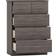 SECONIQUE Nevada 3 plus 2 Black Chest of Drawer 81x116cm