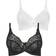 Yours Stretch Lace Non Padded Underwired Balcony Bra 2-pack - Black/White