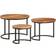 vidaXL 353900 Black Nesting Table 3pcs