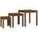 vidaXL 824976 Honey Brown Småbord 55x55cm 3st