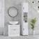 kleankin Tall Slim Bathroom Storage Cabinet White