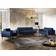 Fun-Möbel Designersofas Valerie 3-2-1 in Stoff Elisa Velvet Dunkelblau Sofa 228cm 3pcs 6 Seater