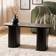OHS Madison Ribbed Black Coffee Table 40x85cm