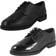 Clarks Lightweight Leather Brogue Lace Up School Shoes - Black