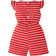Shein Young Girl Casual Striped Print Jumpsuit - Summer