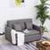 Homcom Storage Grey Sofa 136cm Zweisitzer