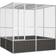 vidaXL Jaula Pájaros Acero Galvanizado Antracita 213.5x217.5x211.5 cm
