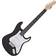 Gear4music La Electric Guitar + 15W Amplifier and Complete Accessories Set Black